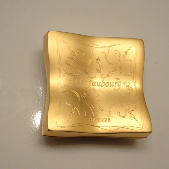 Auth HERMES Paris Compact Faubourg Perfume Fragrance Powder Case Scarf Design - Picture 2 of 11